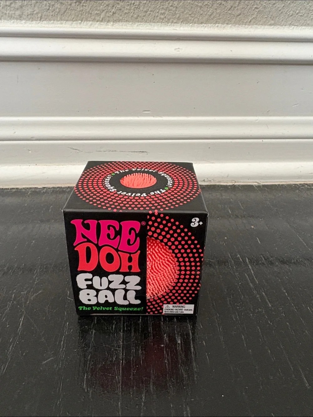 NeeDoh Fuzz Ball - The Velvet Squeeze! Fidget toy - Orange
